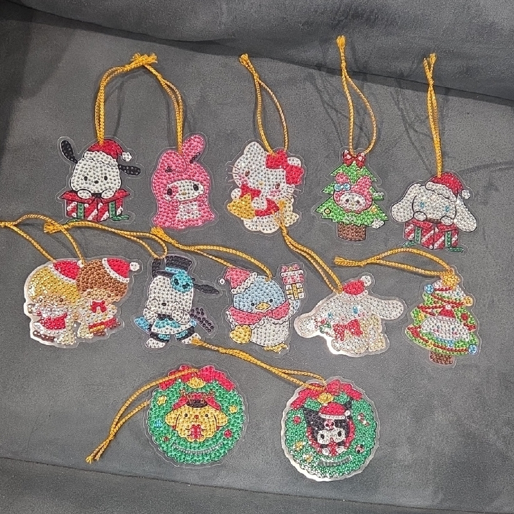 Sanrio Holiday Ornaments Set 12 PC